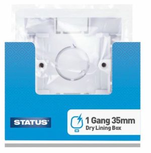 STATUS SINGLE 1 GANG DRY LINING WALL PATTRESS BOX