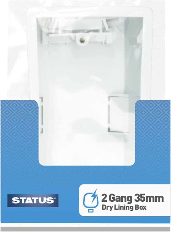 STATUS TWIN 2 GANG DRY LINING WALL PATTRESS BOX