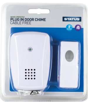 STATUS WIRELESS / CORDLESS PLUG IN DOORBELL