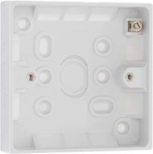 STATUS SINGLE / 1 GANG SURFACE MOUNTED BACK / PATTRESS BOX 16MM