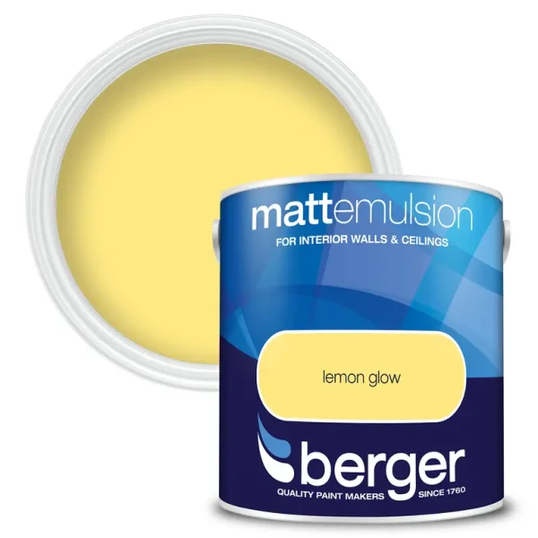 BERGER MATT EMULSION LEMON GLOW 2.5L