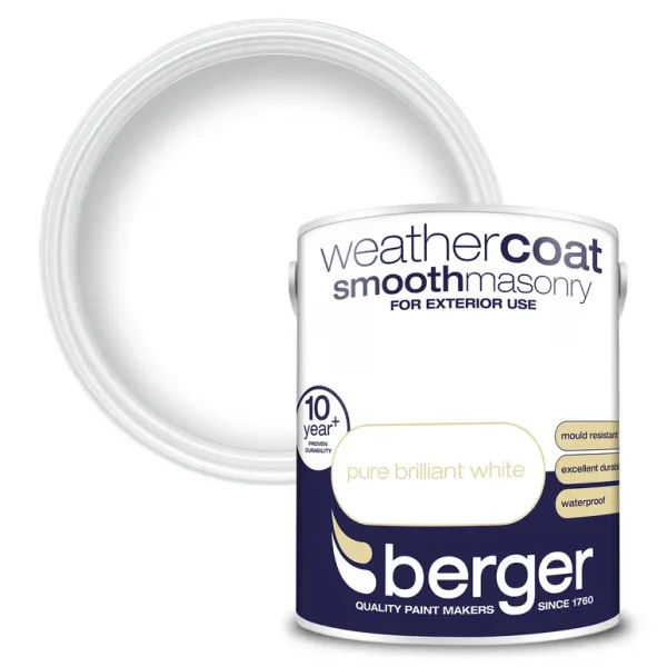 BERGER WEATHERCOAT BRILLIANT WHITE 5L