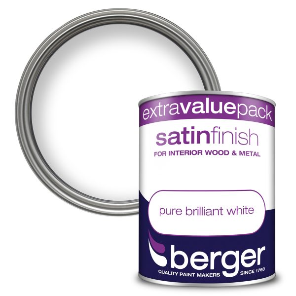 BERGER SATIN SHEEN BRILLIANT WHITE 1.25L