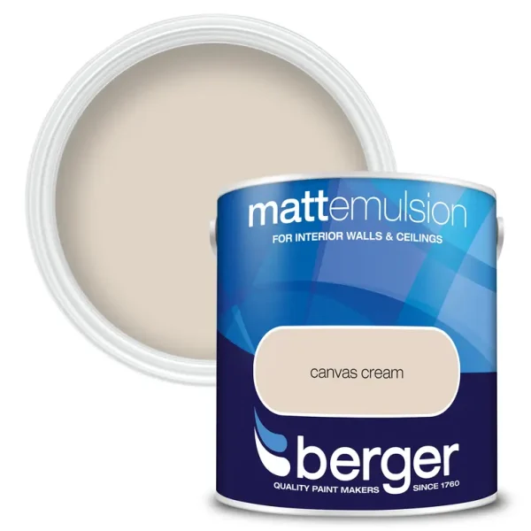 BERGER MATT EMULSION CANVAS CRM 2.5L