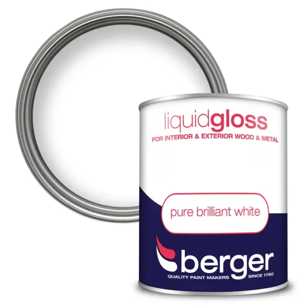 BERGER LIQUID GLOSS BRILLIANT WHITE 750ML