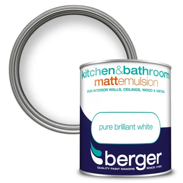 BERGER KITCHEN & BATH MATT BRILLIANT WHITE 1L`