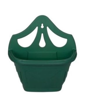 WHITEFURZE VENETIAN WALL HANGING PLANTER / BASKET 31CM - FOREST GREEN