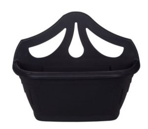WHITEFURZE VENETIAN WALL HANGING PLANTER / BASKET 42CM - BLACK