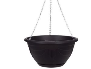 WHITEFURZE VENETIAN HANGING BASKET / PLANTER 32CM - BLACK