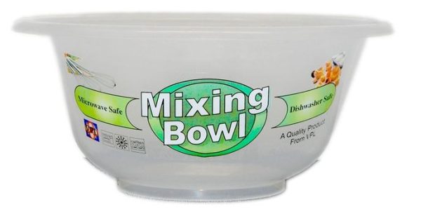 PLASTIC CLEAR MIXING BOWL 17CM