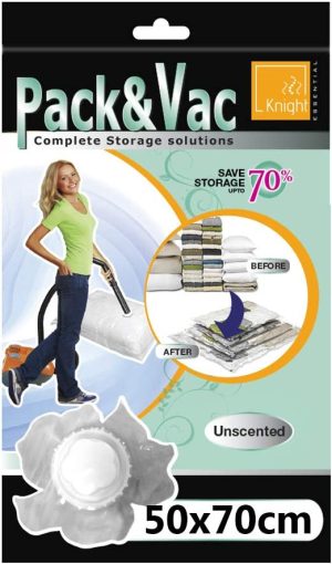 KNIGHT PACK & VAC VACUUM STORAGE BAG 50 X 70CM