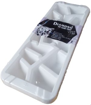 PLASTIC DIAMOND ICE CUBE TRAYS PACK OF 3