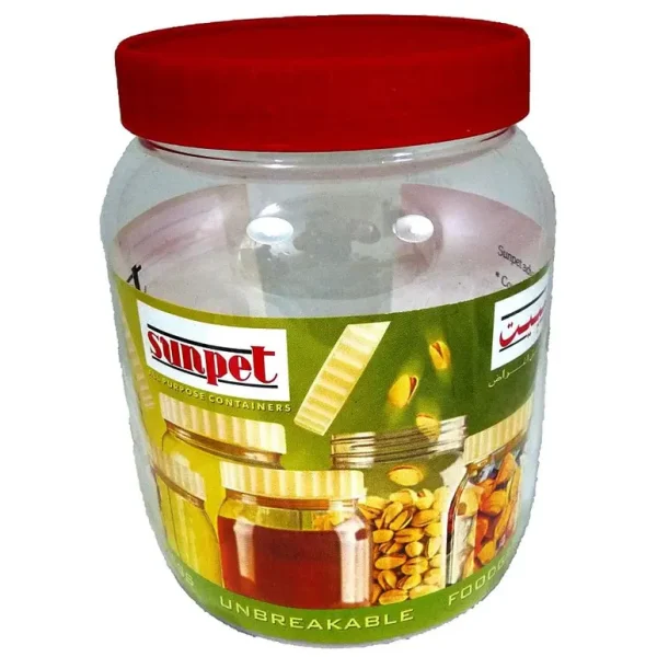 SUNPET PLASTIC FOOD STORAGE ROUND PET JAR 1000ML