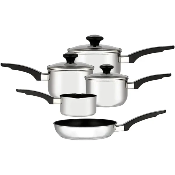 PRESTIGE EVERYDAY STAINLESS STEEL COOKWARE SET 5PCE