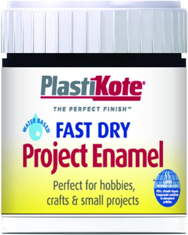 PLASTIKOTE B2 FAST DRY PROJECT ENAMEL PAINT 59ML - FLAT BLACK