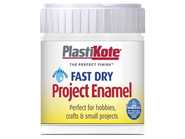 PLASTIKOTE B5 FAST DRY PROJECT ENAMEL PAINT 59ML - FLAT WHITE