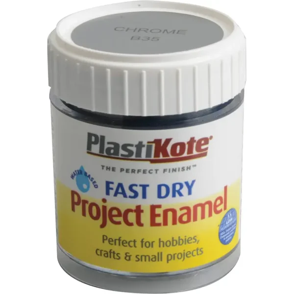 PLASTIKOTE B35 FAST DRY PROJECT ENAMEL PAINT 59ML - CHROME