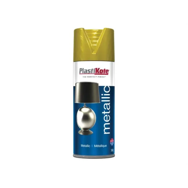 PLASTIKOTE PL454 METALLIC SPRAY PAINT 400ML - BRASS