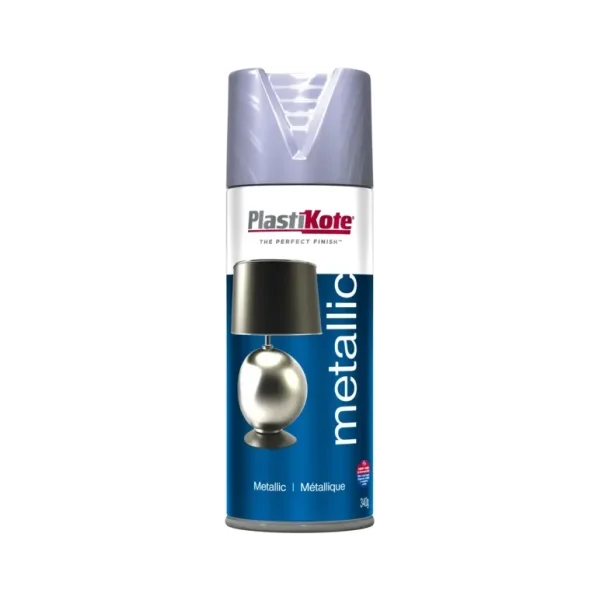 PLASTIKOTE PL621 METALLIC SPRAY PAINT 400ML - SILVER