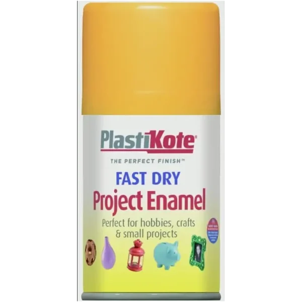 PLASTIKOTE PL107S FAST DRY ENAMEL SPRAY PAINT 100ML - SUNSHINE YELLOW