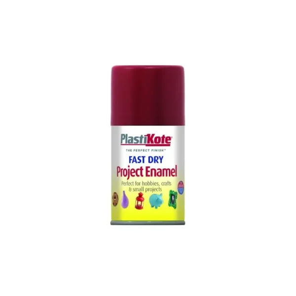 PLASTIKOTE PL134S FAST DRY ENAMEL SPRAY PAINT 100ML - METALLIC RED