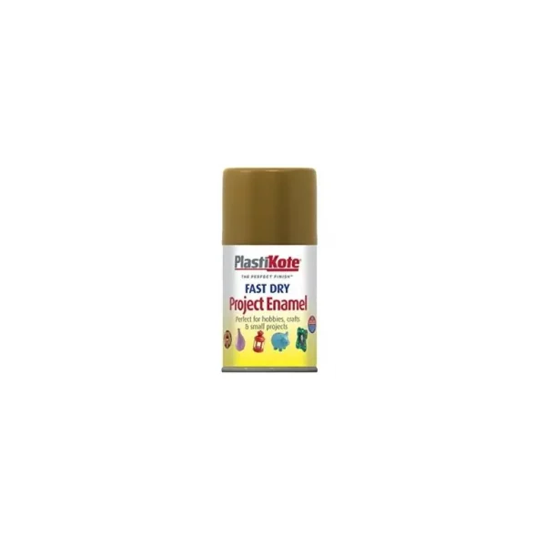 PLASTIKOTE PL143S FAST DRY ENAMEL SPRAY PAINT 100ML - ANTIQUE GOLD