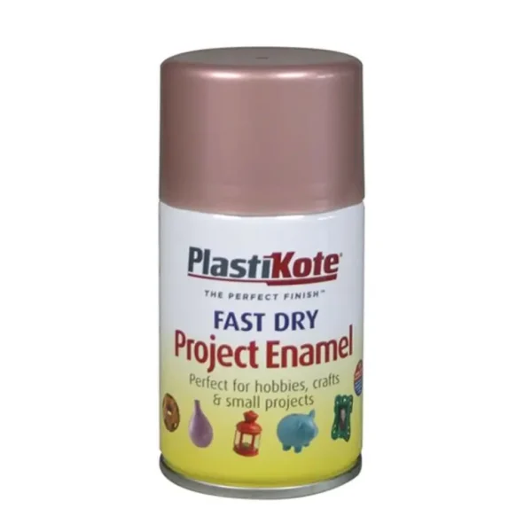 PLASTIKOTE PL144S FAST DRY ENAMEL SPRAY PAINT 100ML - ROSE GOLD