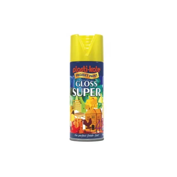 PLASTIKOTE PL11115 SUPER GLOSS SPRAY PAINT 400ML - GLOSS YELLOW