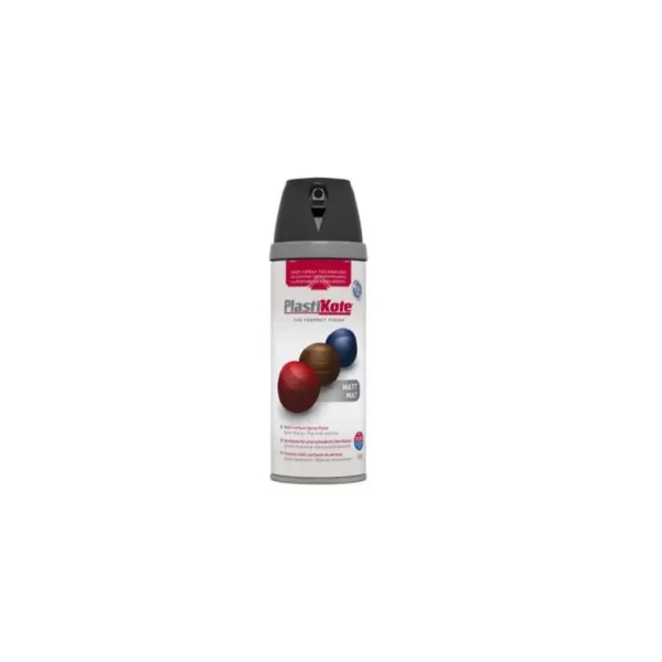 PLASTIKOTE PREMIUM TWIST & SPRAY MULTISURFACE SPRAY PAINT 400ML - MATT CHOCOLATE