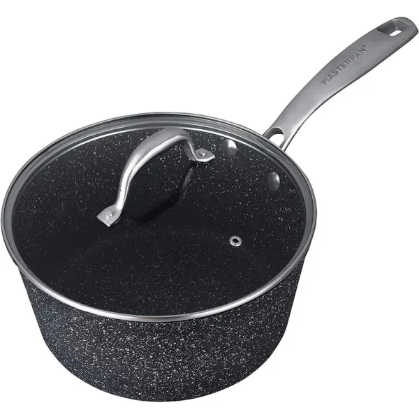 MASTERPAN GRANITE DESIGN NON-STICK SAUCEPAN WITH LID 18CM / 1.9L