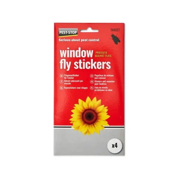 PEST-STOP WINDOW FLY STICKERS PACK OF 4