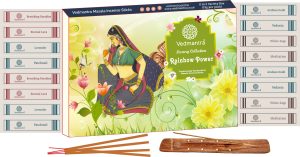 VEDMANTRA LUXURY INCENSE STICKS 16 IN 1 WITH HOLDER 240G - RAINBOW POWER