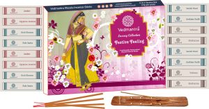 VEDMANTRA LUXURY INCENSE STICKS 16 IN 1 WITH HOLDER 240G - FESTIVE FEELING