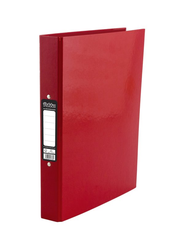 PUKKA BRIGHTS A4 RING BINDER FILE - RED