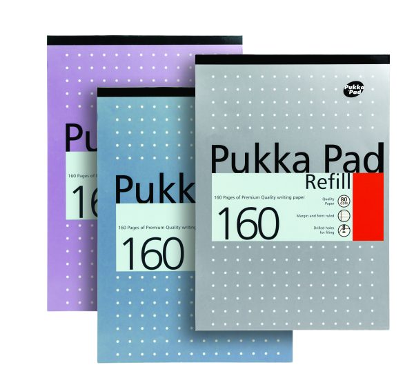 PUKKA A4 REFILL PAD 160 PAGES LINED PAPERS