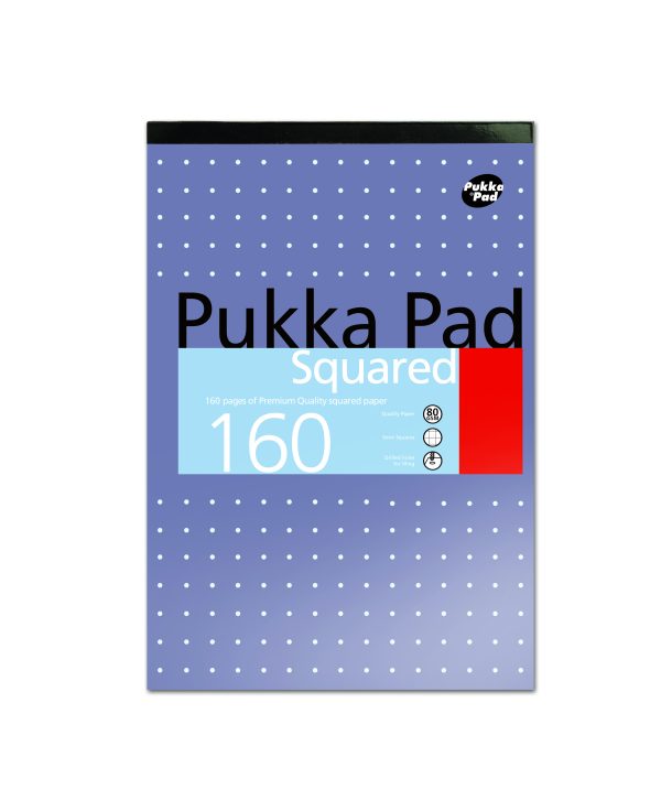 PUKKA A4 5MM SQUARED REFILL PAD 160 PAGES