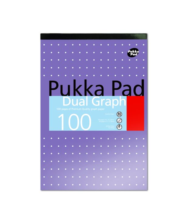 PUKKA A4 DUAL GRAPH REFILL PAD 100 PAGES