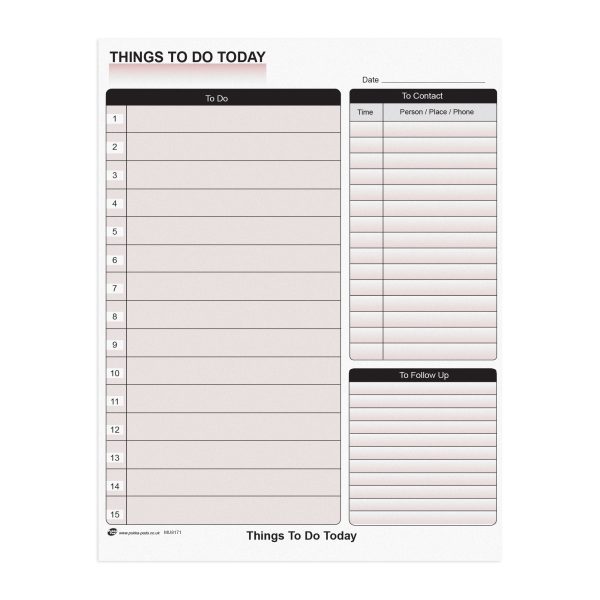 PUKKA THINGS TO DO TODAY NOTE PAD 50 SHEETS PACK OF 2