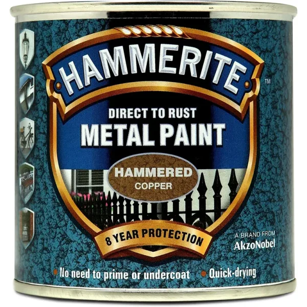 HAMMERITE METAL PAINT HAMMERED COPPER 250ML