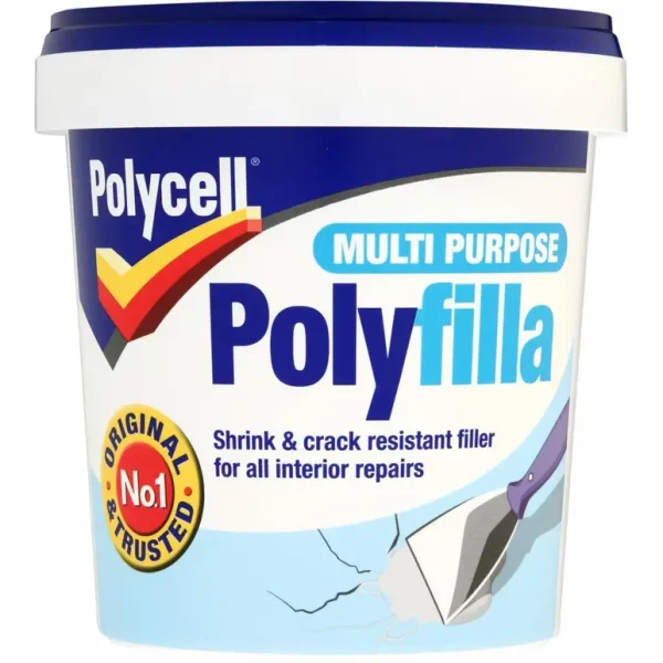 POLYCELL MULTI PURPOSE POLYFILLA READY MIX TUB 1KG