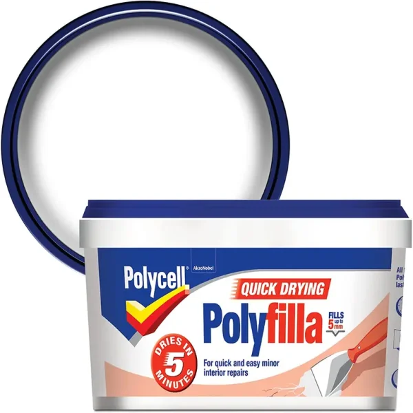 POLYCELL QUICK DRYING POLYFILLA TUB 500GM