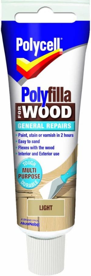 POLYCELL POLYFILLA WOOD GENERAL REPAIRS LIGHT TUBE 75GM