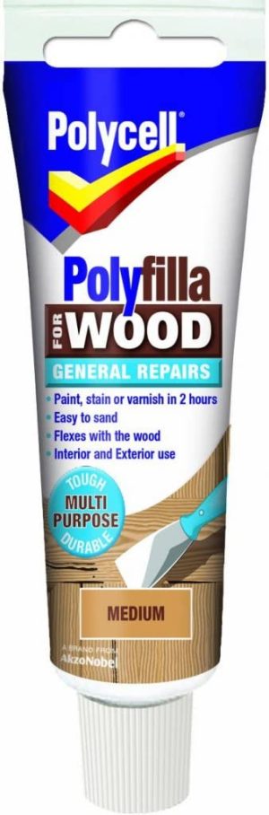 POLYCELL POLYFILLA WOOD GENERAL REPAIRS MED TUBE 75GM