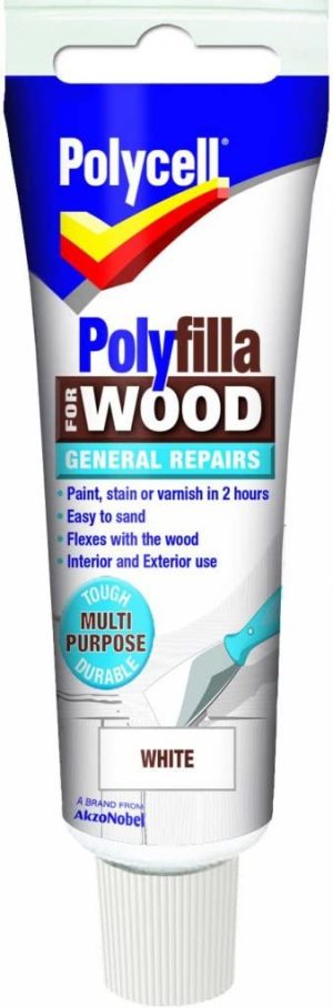 POLYCELL POLYFILLA WOOD GENERAL REPAIRS WHITE TUBE 75GM