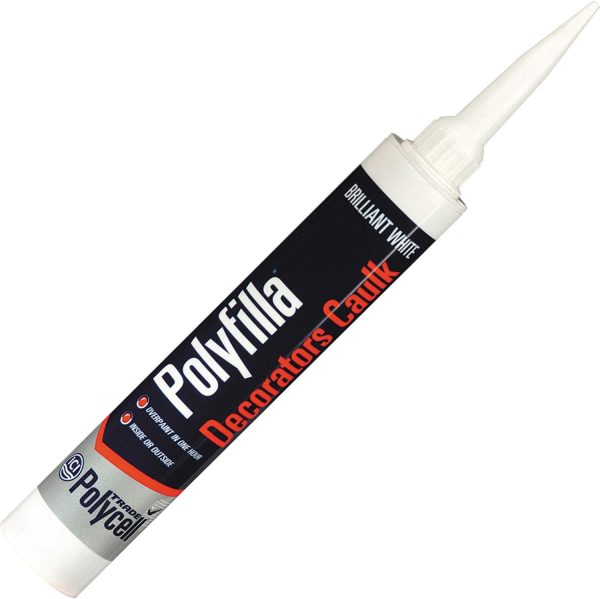 POLYCELL TRADE POLYFILLA DECORATORS CAULK BRILLIANT WHITE 290ML