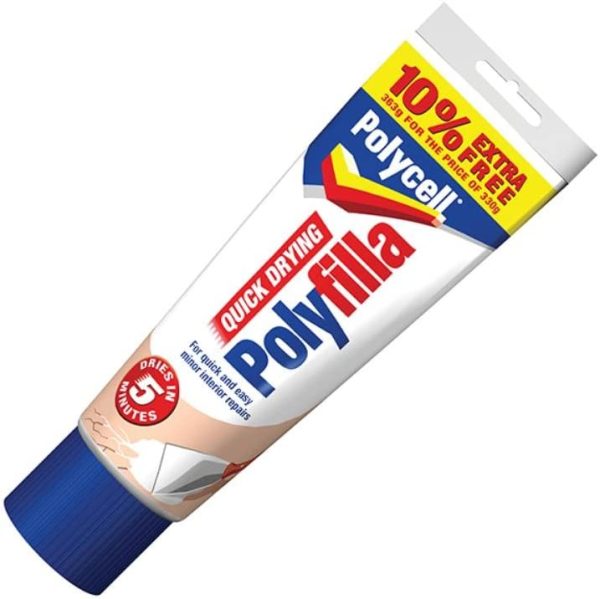 POLYCELL MULTI PURPOSE QUICK DRYING POLYFILLA TUBE 330G + 10% EXTRA (363G)