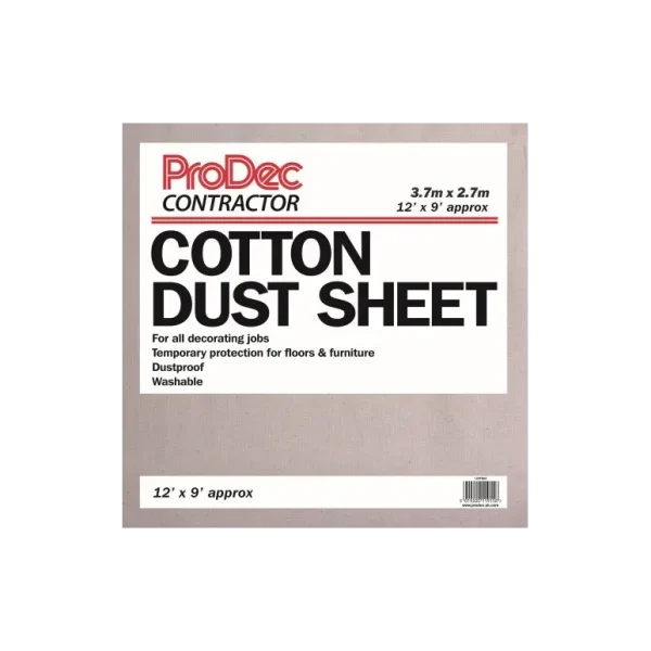 PRODEC CONTRACTOR COTTON TWILL DUST SHEET 12' X 9'