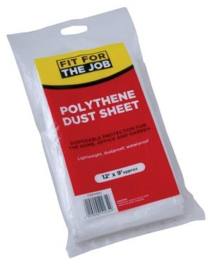 FIT FOR THE JOB POLYTHENE DUST SHEET 12' X 9'