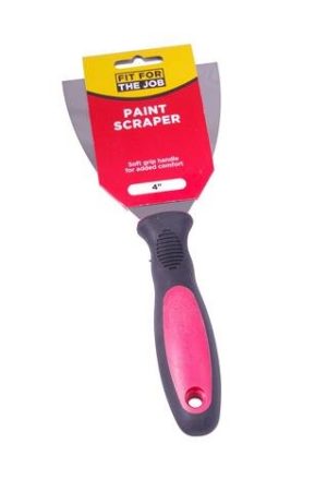 FIT FOR THE JOB SOFT GRIP PAINT SCRAPER 4 INCH / 100MM