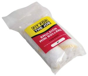 FIT FOR THE JOB TIGER STRIPE / EMULSION PAINT MINI ROLLERS 4 / 100MM PACK OF 2